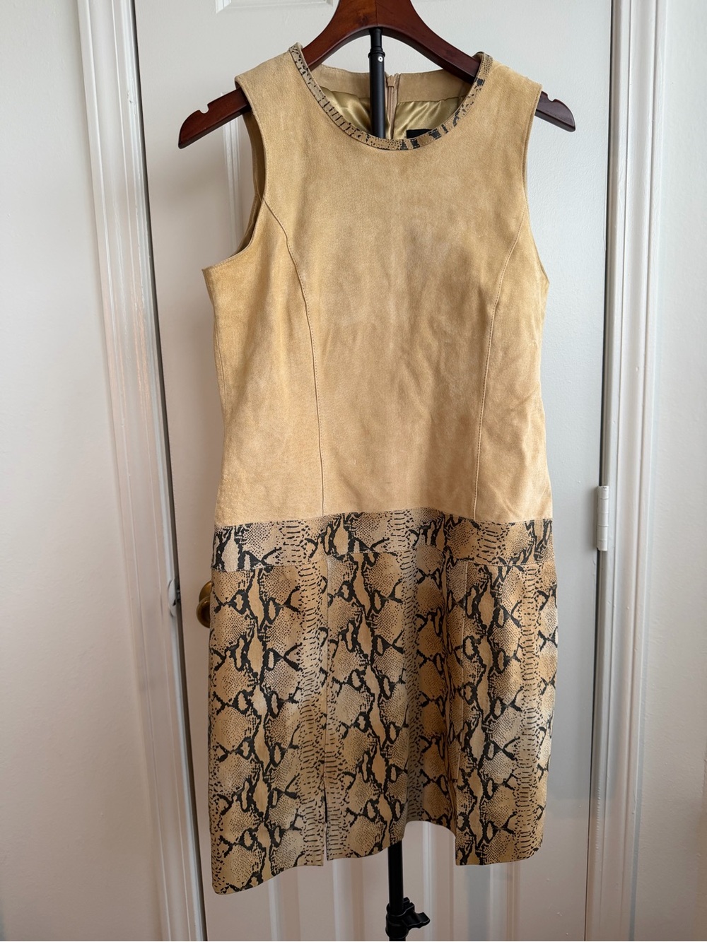 100% GENUINE LEATHER/SUEDE DRESS
